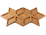 Acacia Wood Modular Serving Platter Set - Versatile Entertainer